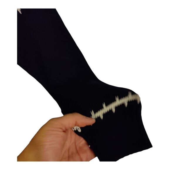 Vintage 80s JC Penney Acrylic Men's Ski Sweater Classic Navy Blue Fair Isle sz M - Picture 5 of 8